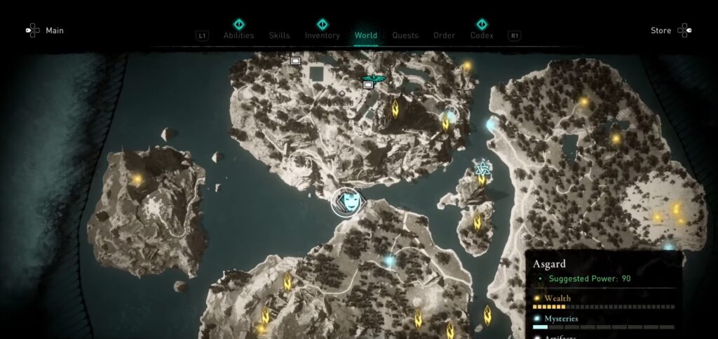 Assassin's Creed Valhalla Asgard Flyting location.