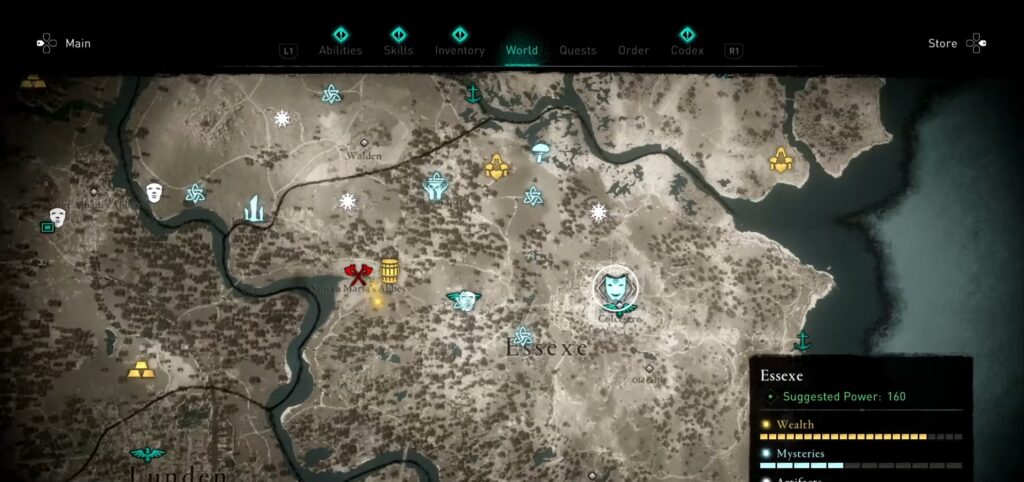 Assassin's Creed Valhalla Essexe Flyting location.