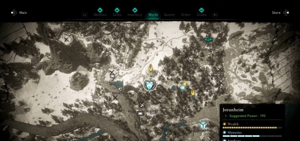 Assassin's Creed Valhalla Jotunheim Flyting location.