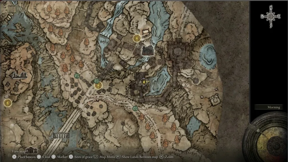 Moonrithyll, Carian Knight location map