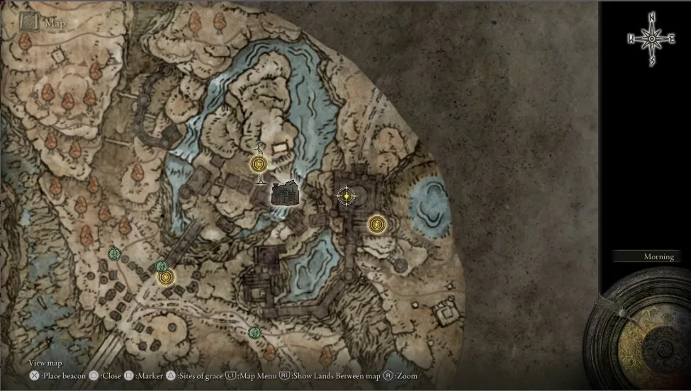 Rellana, Twin Moon Knight location map